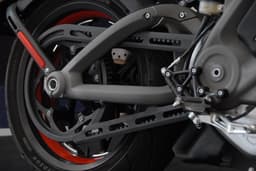 LiveWire power transferred to rear wheel via belt, keeping with Harley-Davidson tradition.