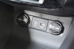 There are two 12V charging sockets on the centre console with aux and USB ports in between.