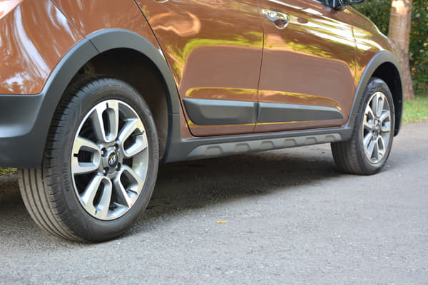 The matte grey cladding continues along the sides.