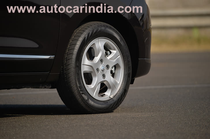 The dwarfed 15-inch wheels emphasise the mass of the car.