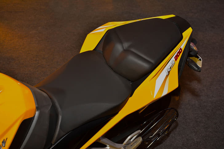 Broad tail section has a sporty split seating option.