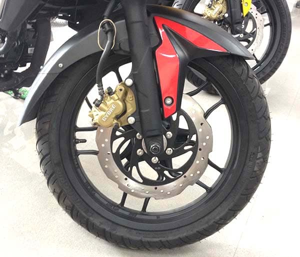 Large, 280mm disc up front offered to ensure good braking manners.