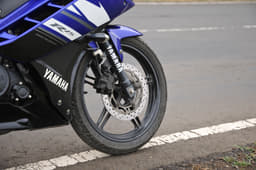 Yamaha’s YZF-R15 gets telescopic front suspension.
