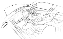 Artist's sketch of the Renault Kwid interior.