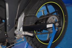 For the race series, Suzuki uses a chain final drive for its bike.