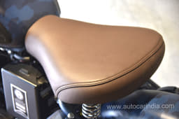 Unlike the black leather seat in the regular models, the brown gives these Despatch models quite a unique visual element.