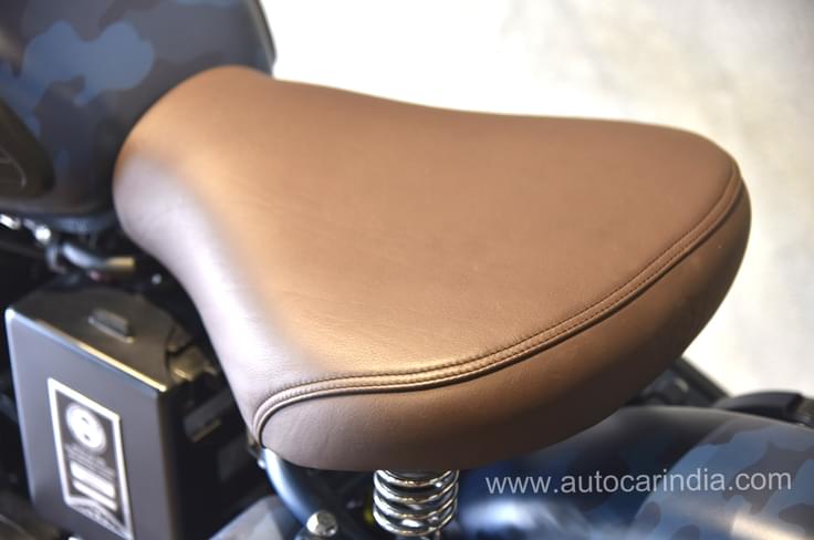 Unlike the black leather seat in the regular models, the brown gives these Despatch models quite a unique visual element. Unlike the black leather seat in the regular models, the brown gives these Despatch models quite a unique visual element.