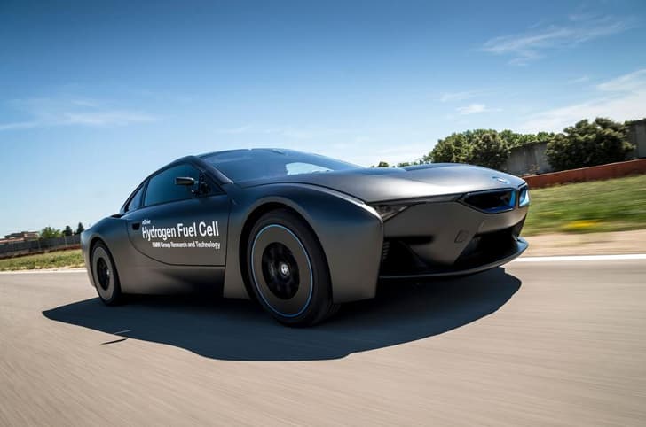 BMW's hydrogen fuel cell-powered i8 research vehicle photo gallery