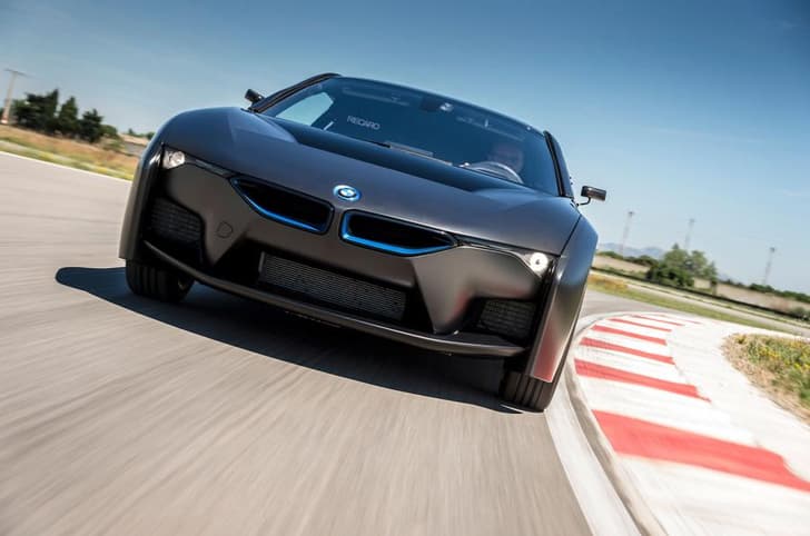 BMW's hydrogen fuel cell-powered i8 research vehicle photo gallery