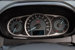 The instrument cluster in the Figo Aspire are rather simple and dull looking.