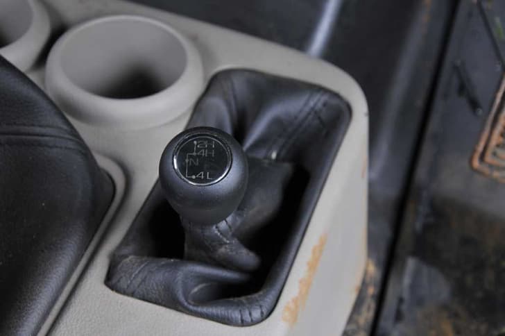 ...and so is the 4x4 lever.