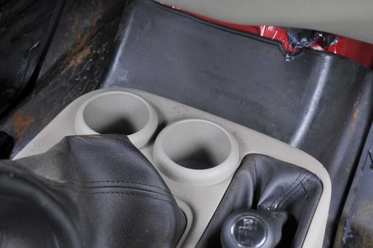 Two cupholders add a bit of practicality.