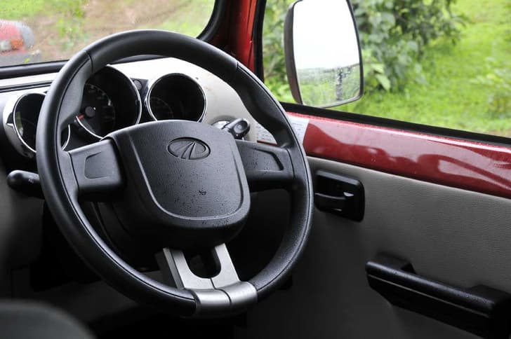 Steering wheel is borrowed from the Bolero.