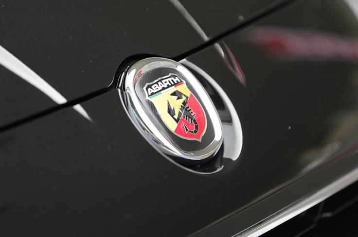 The Fiat badges all around the exterior and interior have been replaced by Abarth badges. The Fiat badges all around the exterior and interior have been replaced by Abarth badges.
