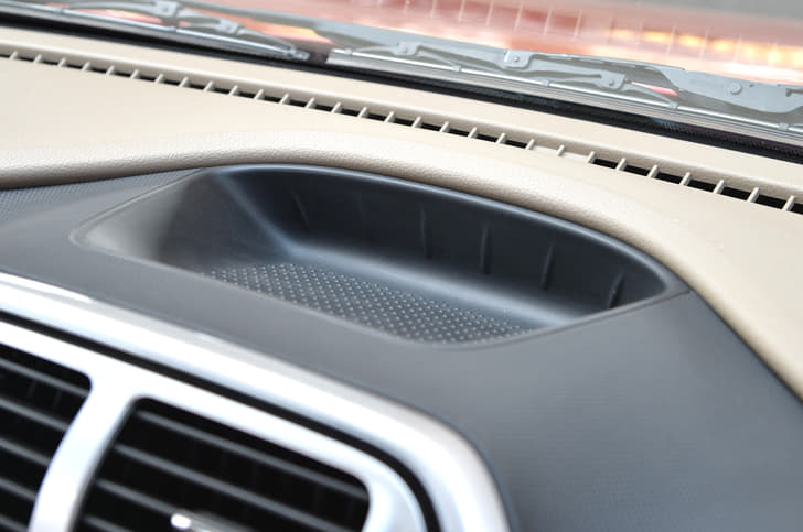 Storage place over the centre console is a little shallow.