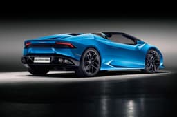 Lamborghini Huracan Spyder rear three-quarters view.