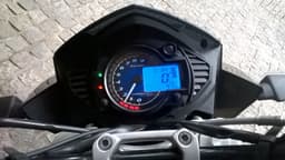 The Mahindra Mojo gets a lap-timer on its digital + analogue instrument console.