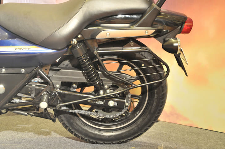 Rear sprocket has 38 teeth to improve low and mid-range performance.