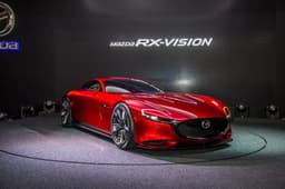 Mazda RX Vision Concept right hand side front three-quarters view.