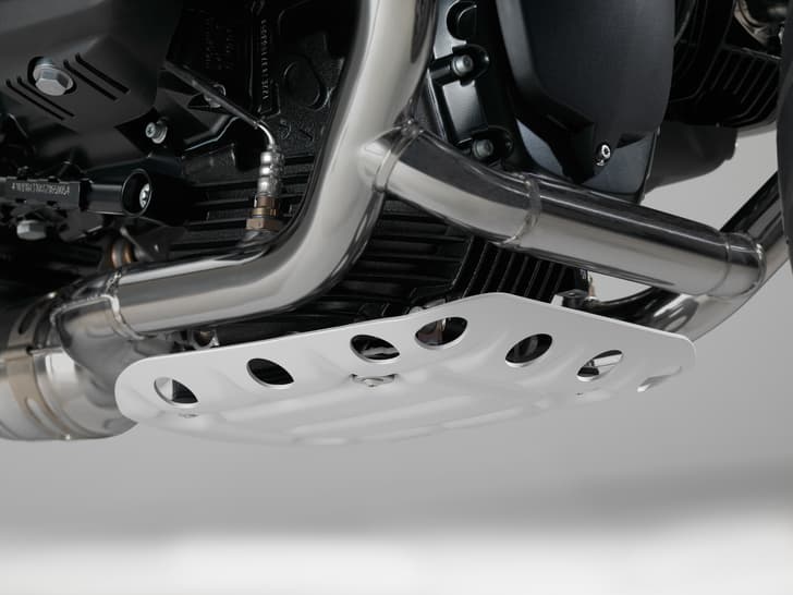 Optional bash plate on the BMW R nineT Scrambler.
