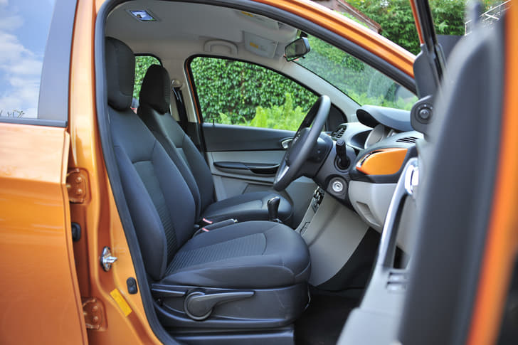 The front seats are spacoius and comfortable though some may find the base to be a bit short.