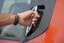 The KUV100 gets pillar-mounted door handles for the rear doors, just like the Chevrolet Beat. 