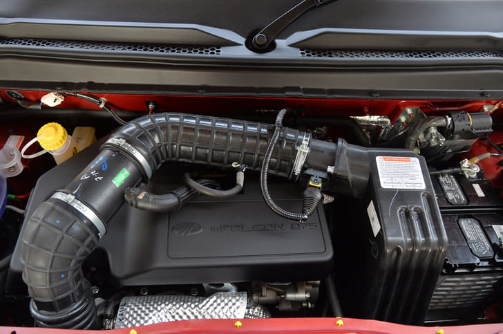 The new mFalcon D75 1.2-litre turbo-diesel engine makes 76.4bhp and 19.37kgm and comes with a choice of two drive modes – Power and Eco. There is also a 1.2 petrol on offer, developing 81.8bhp and 11.7kgm.