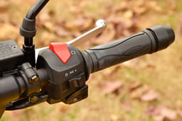 The red button is to activate the hazard warning and is not an engine kill switch.