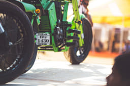 Dochaki Design's Lokhand - The exhaust chamber was fore of the rider's foot.