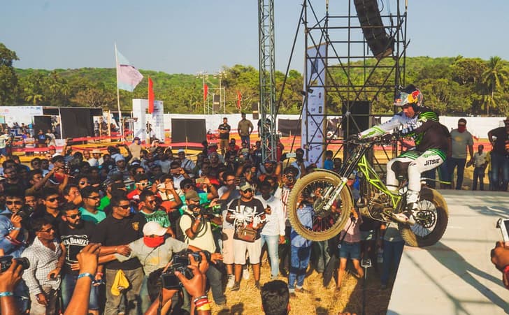 Doungie Lampkin was a class act, was controlling his bike and the crowds.