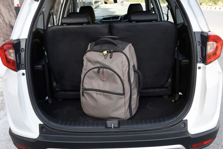 With all rows up, there is still decent luggage space in the BR-V’s boot.