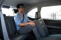 The large windows help make the third row feel airy. 