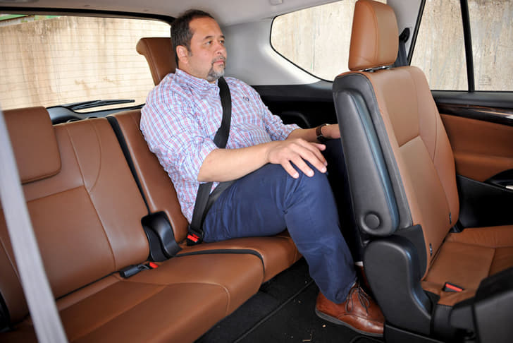 You sit a little bit ‘knees up’ but by most standards, it’s still one of the most spacious and comfy third-row seats on the market. 