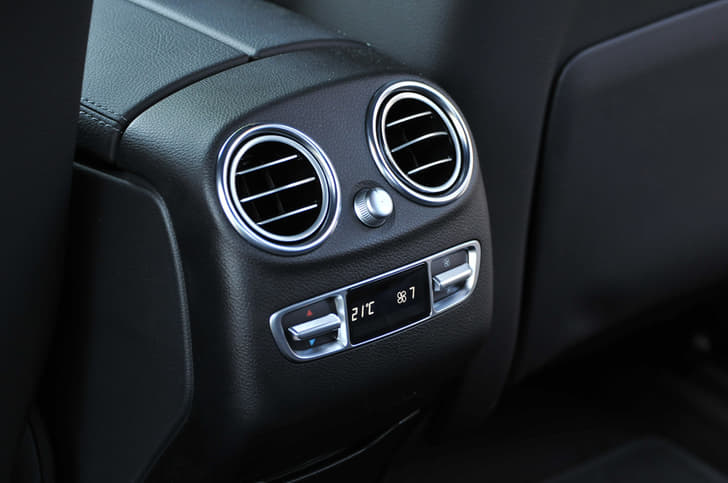 Rear air-con vents don't eat into centre occupant’s leg room. 