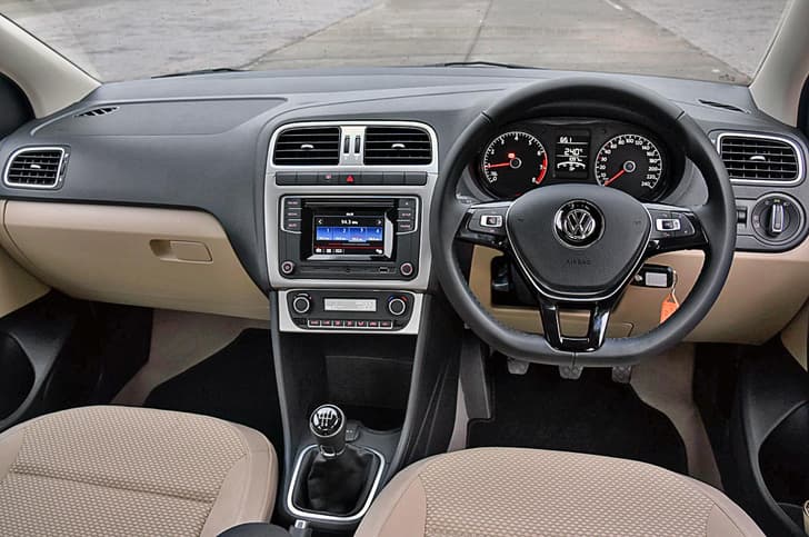 The interior of the Ameo is near identical to the Polo’s with build quality a big leap ahead of the competitors.