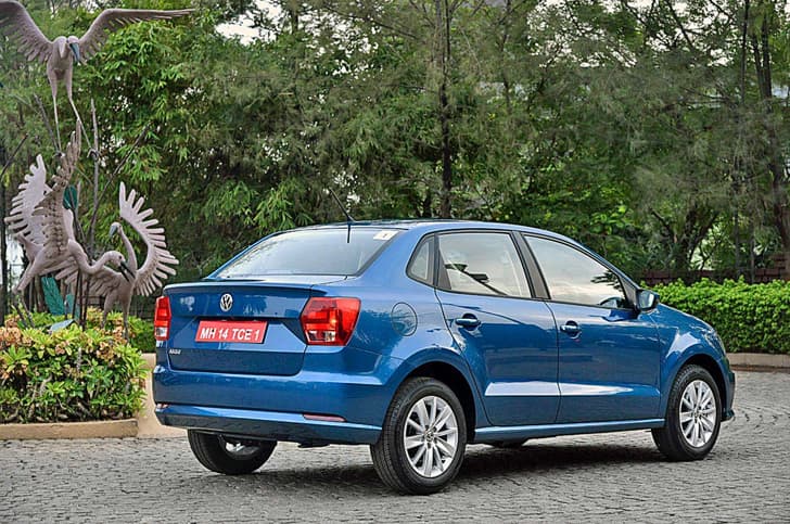 Styling on the whole is near identical to the Polo though the lower roofline gives a better flow to the sedan shape. The boot though looks very upright and truncated.