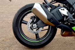 - It comes equipped with twin Brembo M50 monobloc, four-piston calipers, attached to 330mm discs up front, and a two-piston Nissin caliper attached to a 220mm disc at the rear.