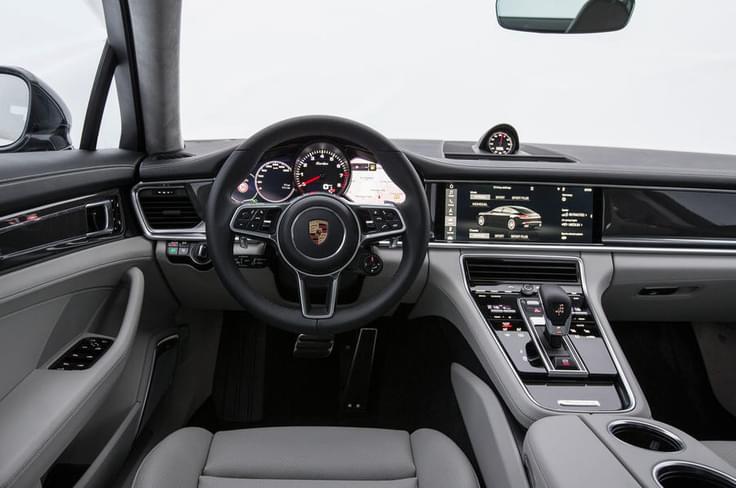 Inside, the Panamera introduces a new interior design with touch-sensitive surfaces along the middle console. Inside, the Panamera introduces a new interior design with touch-sensitive surfaces along the middle console.