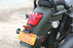 Here, you can see the fender extension used on the Commando to give it a more dressy look as compared to the Sport S.