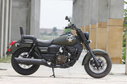 The matte-green finish for the Commando gives it the air of a military vehicle.