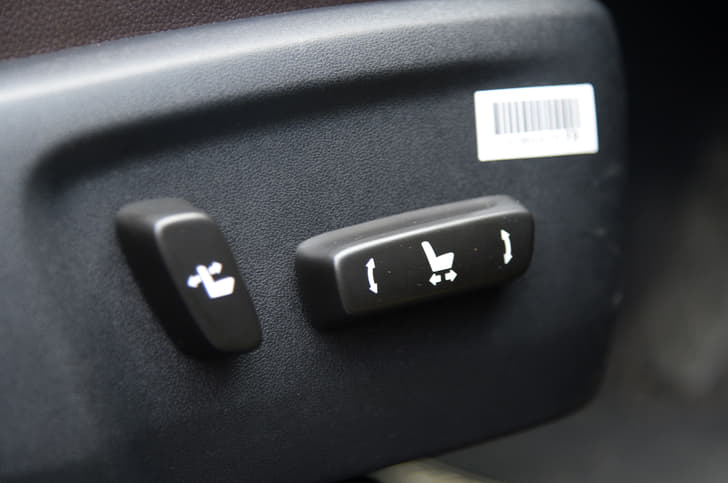 Eight-way adjustable driver’s seat.