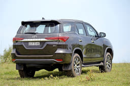 LED tail-lights, oodles of chrome and squared wheel arches housing 18-inch wheels look very attractive.