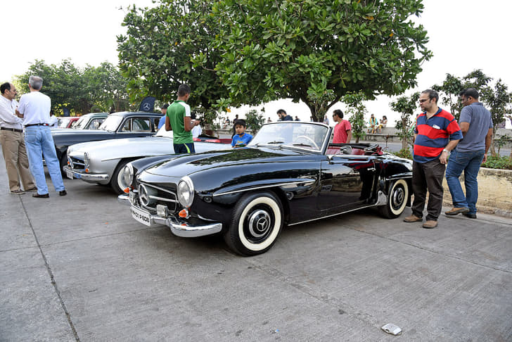 Beautiful in black; the Mercedes-Benz W121 190SL.