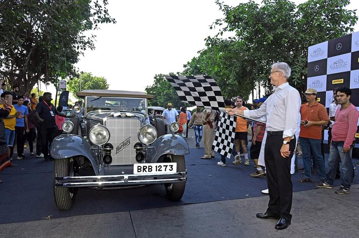 Roland Folger, MD and CEO, Mercedes-Benz India flags off the Classic Car Rally 2016. Roland Folger, MD and CEO, Mercedes-Benz India flags off the Classic Car Rally 2016.