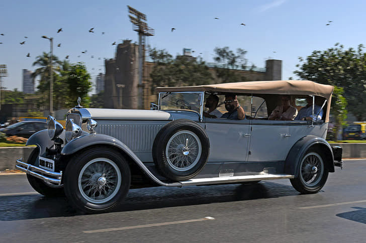 The Mercedes-Benz W08 Nurburg leads the rally and turns heads along the way.