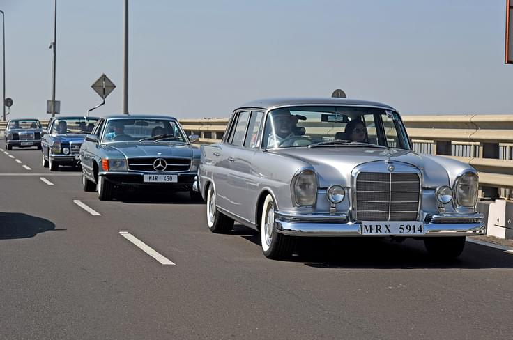 Viveck Goenka’s pristine Mercedes-Benz W111 Fintail 220s. Viveck Goenka’s pristine Mercedes-Benz W111 Fintail 220s.