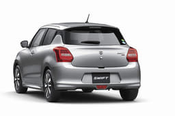 The blacked-out section on the C-pillar gives the new Swift a floating roof.