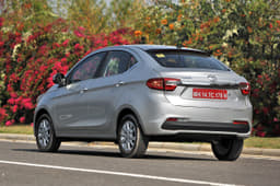 The Tigor’s fastback-like tail is a departure from the compact sedan design template. Styling at the tail is neat.