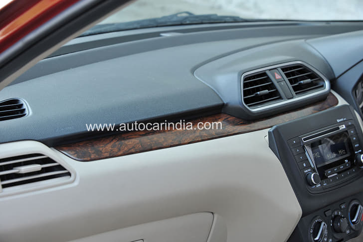 Wood inserts add to the upmarket feel of the cabin.