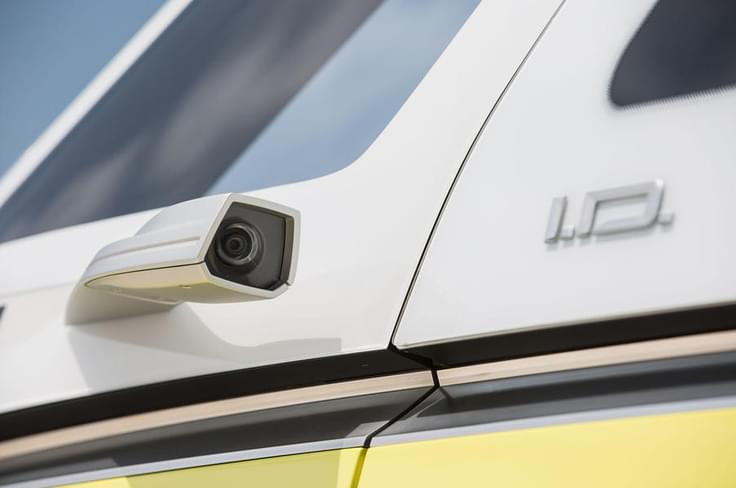 The concept features cameras in place of rear-view mirrors. The concept features cameras in place of rear-view mirrors.